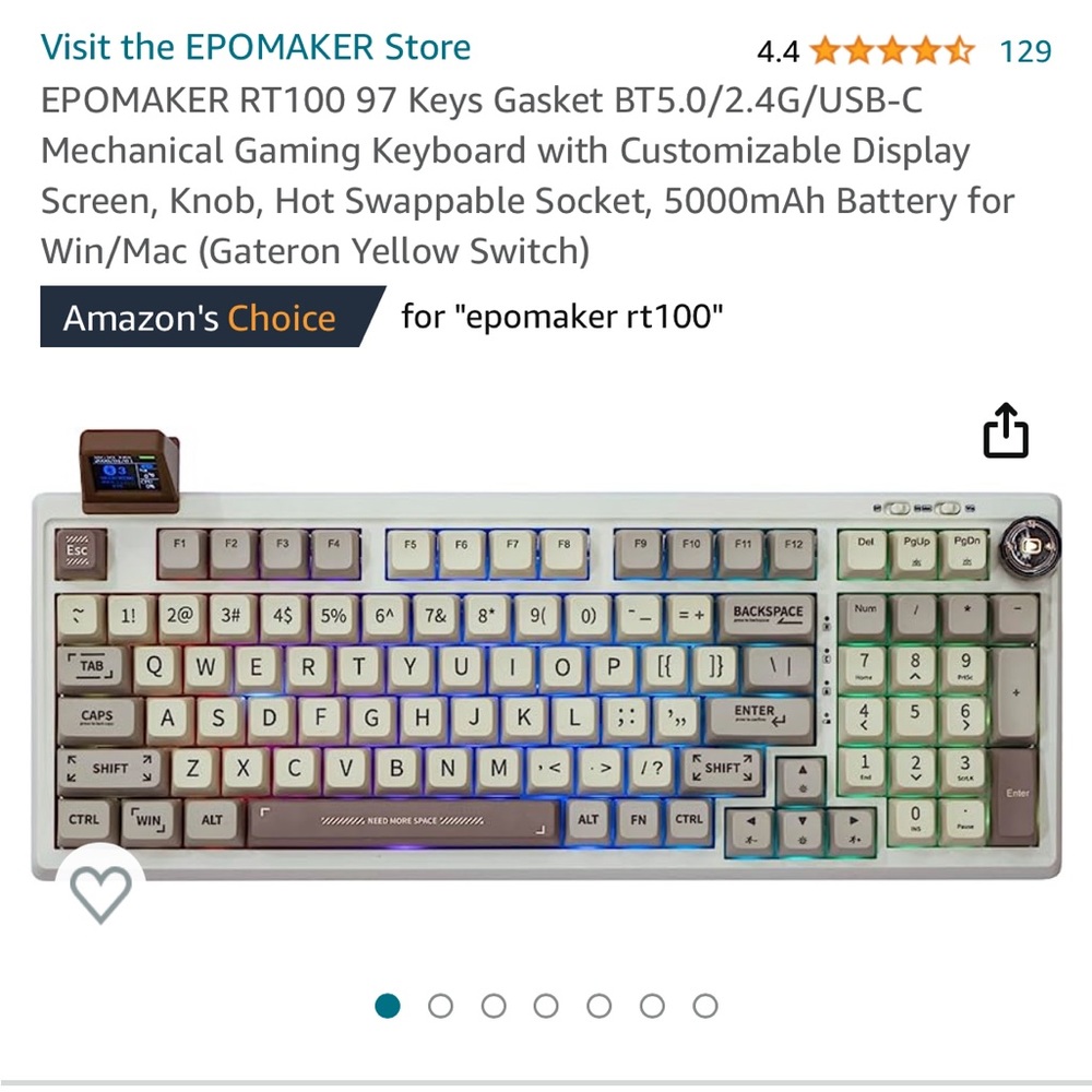 Brand New Epomaker Mechanical Keyboard RT 100 97 keys